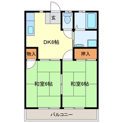 永倉コーポ１号棟の物件間取画像